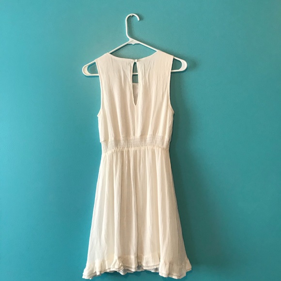 Altar’d State White Dress with Blue Embroidery - Picture 4 of 4